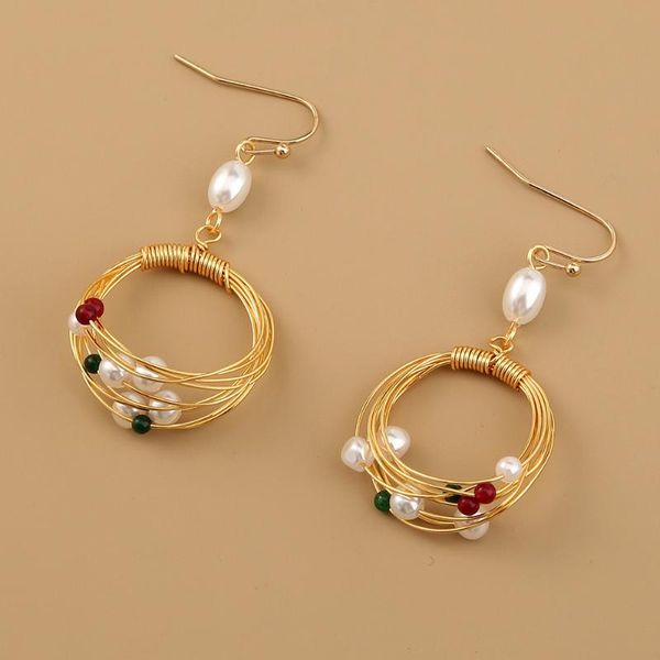 stud 2021 fashionable simple retro trend earrings handmade circle pearl natural stone jewelry woman, Golden;silver
stud 2021 fashionable simple retro trend earrings handmade circle pearl natural stone jewelry woman, Golden;silver