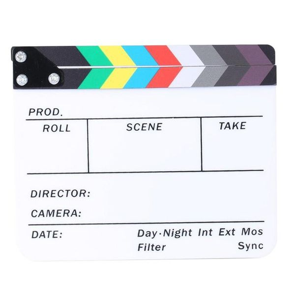 acrylic movie clapper playing board theater clapper color field board english version professional portable
acrylic movie clapper playing board theater clapper color field board english version professional portable