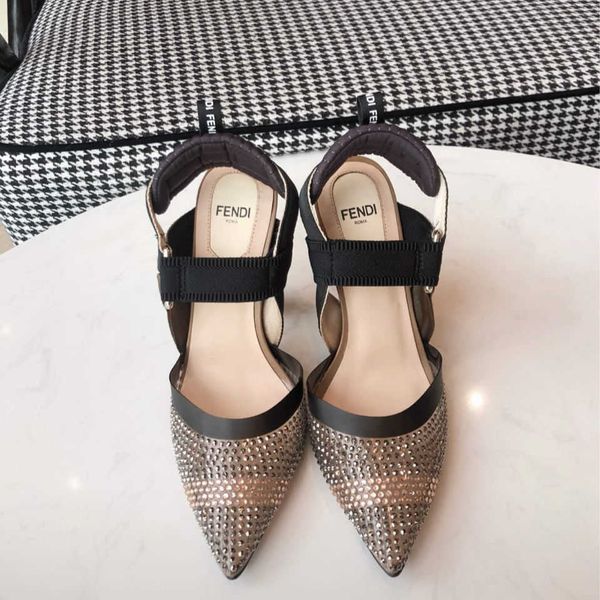 spring and summer new color matching diamond pointed thin heel button high heel sandals zlh, Black
spring and summer new color matching diamond pointed thin heel button high heel sandals zlh, Black