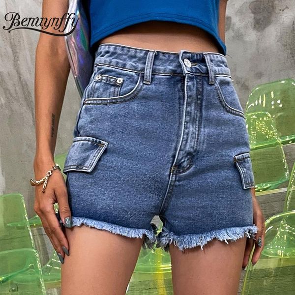 women's shorts benuynffy high waisted jeans 2021 summer denim fashion zipper flap detail hem jean for women, White;black
women's shorts benuynffy high waisted jeans 2021 summer denim fashion zipper flap detail hem jean for women, White;black