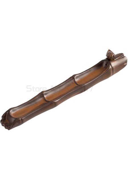 fragrance lamps chinese vintage ceramic pottery bamboo shape with cicada stick incense | double hole design censer furnace ornament
fragrance lamps chinese vintage ceramic pottery bamboo shape with cicada stick incense | double hole design censer furnace ornament