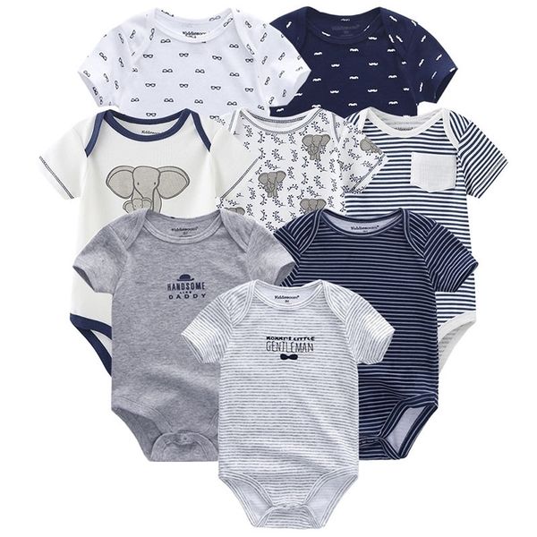 8 pcs/lot summer short sleeve bodysuit jumpsuit set ropa bebe baby boy clothes 210309, Blue
8 pcs/lot summer short sleeve bodysuit jumpsuit set ropa bebe baby boy clothes 210309, Blue