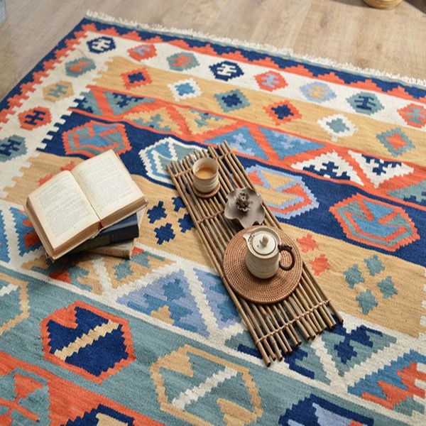 carpets nordic geometric ethnic style european handmade wool kilim living room, bedroom, tea table and carpet washable by hand
carpets nordic geometric ethnic style european handmade wool kilim living room, bedroom, tea table and carpet washable by hand