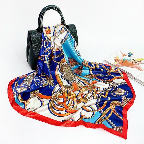 scarves 2021 chain printed women's headscarf simulation silk color ding square scarf shawl 90*90cm, Blue;gray
scarves 2021 chain printed women's headscarf simulation silk color ding square scarf shawl 90*90cm, Blue;gray