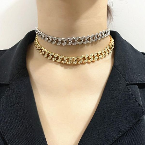 chains fashion high end cuban link zircon necklace steampunk hiphop jewelry micro rhinestones iced out necklaces for women zk35, Silver
chains fashion high end cuban link zircon necklace steampunk hiphop jewelry micro rhinestones iced out necklaces for women zk35, Silver