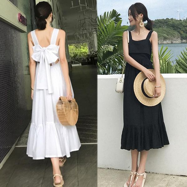 live s seaside holiday summer super fairy pphome long skirt bf gentle lazy wind chic sling dress woman women's swimwear, White;black
live s seaside holiday summer super fairy pphome long skirt bf gentle lazy wind chic sling dress woman women's swimwear, White;black