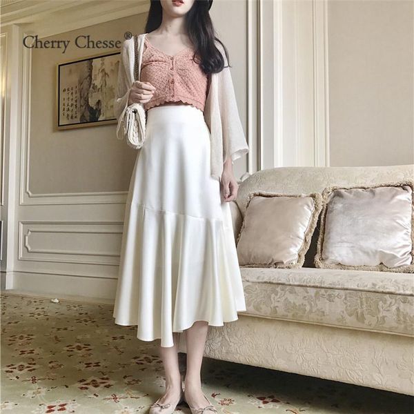 skirts cherry chesse solid women ruffled skirt zipper elastic waist empire a line slim sweet office lady, Black
skirts cherry chesse solid women ruffled skirt zipper elastic waist empire a line slim sweet office lady, Black