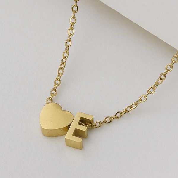 chains stylisteel 26 letters with heart stainless steel pendant necklace gold rose color female party elegant jewelry, Silver
chains stylisteel 26 letters with heart stainless steel pendant necklace gold rose color female party elegant jewelry, Silver