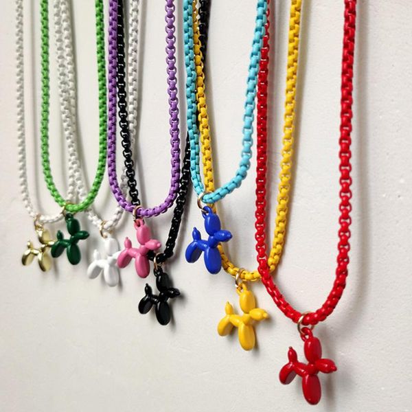 chains trendy animal pendant rainbow metal chain choker necklace colorful enamel poodle balloon dog necklaces for women jewelry, Silver
chains trendy animal pendant rainbow metal chain choker necklace colorful enamel poodle balloon dog necklaces for women jewelry, Silver