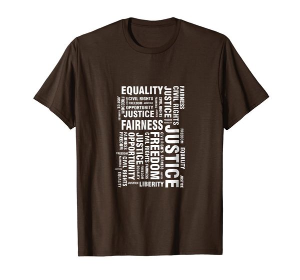 civil rights equality om justice liberty blm t-shirt, White;black 
civil rights equality om justice liberty blm t-shirt, White;black