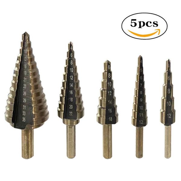 power tool sets 5pcs black yellow step drill high speed steel metric electric reamer drilling bit set triangle shank straight groove
power tool sets 5pcs black yellow step drill high speed steel metric electric reamer drilling bit set triangle shank straight groove