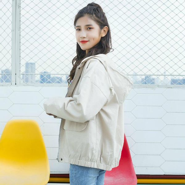 women's jackets harajuku spring zipper hooded loose lazy big windbreaker jacket female cute japanese kawaii bomber coat for women, Black;brown
women's jackets harajuku spring zipper hooded loose lazy big windbreaker jacket female cute japanese kawaii bomber coat for women, Black;brown