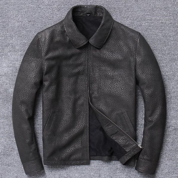 men's leather & faux design sheepskin genuine coat turn down collar plus size real shirt for men, Black
men's leather & faux design sheepskin genuine coat turn down collar plus size real shirt for men, Black