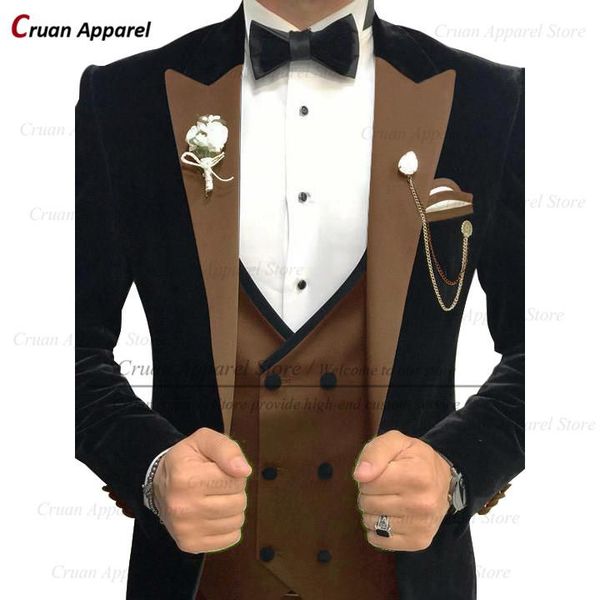 men's suits & blazers tailored elegant black velvet men suit for wedding prom slim fit fashion man groom tuxedo formal jacket grey vest, White;black
men's suits & blazers tailored elegant black velvet men suit for wedding prom slim fit fashion man groom tuxedo formal jacket grey vest, White;black