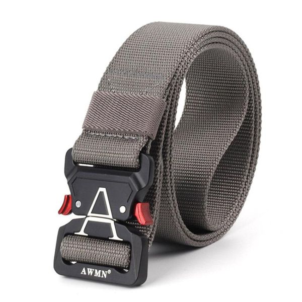 2021 fashion men belt metal alloy buckle breathable comfortable nylon male tactical belt cowboy waistband for trousers pants new, Black;gray
2021 fashion men belt metal alloy buckle breathable comfortable nylon male tactical belt cowboy waistband for trousers pants new, Black;gray
