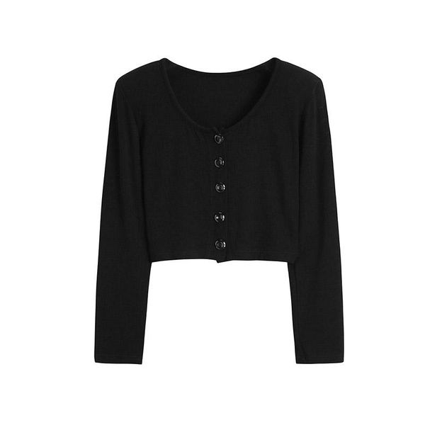 black clothing bare navel short high waist o-neck women's t-shirt long sleeve spring new casual buttons evening dresse, White
black clothing bare navel short high waist o-neck women's t-shirt long sleeve spring new casual buttons evening dresse, White