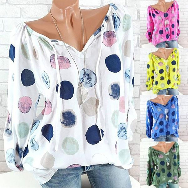 women's blouses & shirts women fashion plus size clothing 2021 autumn long sleeve v-neck polka dot blouse pullover shirt camisas de mu, White
women's blouses & shirts women fashion plus size clothing 2021 autumn long sleeve v-neck polka dot blouse pullover shirt camisas de mu, White