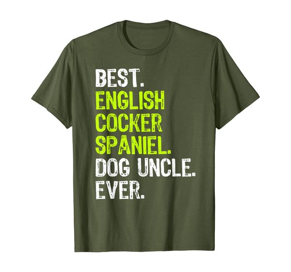 english cocker spaniel dog uncle ever t-shirt, White;black 
english cocker spaniel dog uncle ever t-shirt, White;black
