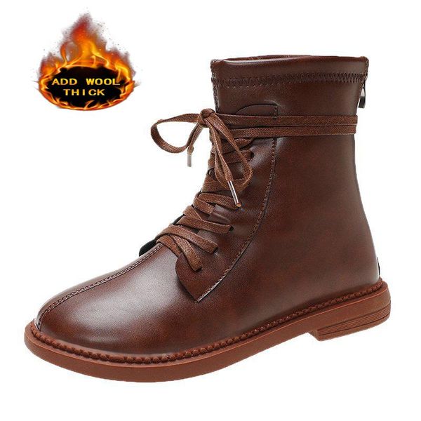 boots winter women's short round head plus thickened back zipper solid color retro soft leather pu undefined motorcycle, Black
boots winter women's short round head plus thickened back zipper solid color retro soft leather pu undefined motorcycle, Black