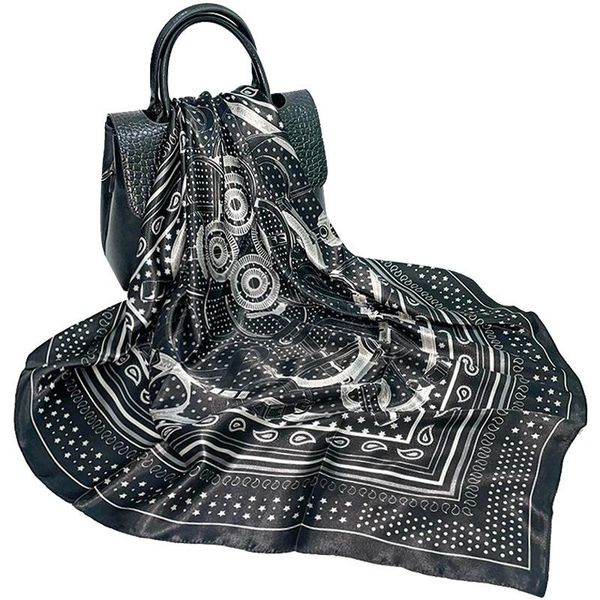 scarves women vintage square scarf bandana belt paisley dot print shawl hijab imitate silk satin kerchief stole 90*90cm, Blue;gray
scarves women vintage square scarf bandana belt paisley dot print shawl hijab imitate silk satin kerchief stole 90*90cm, Blue;gray