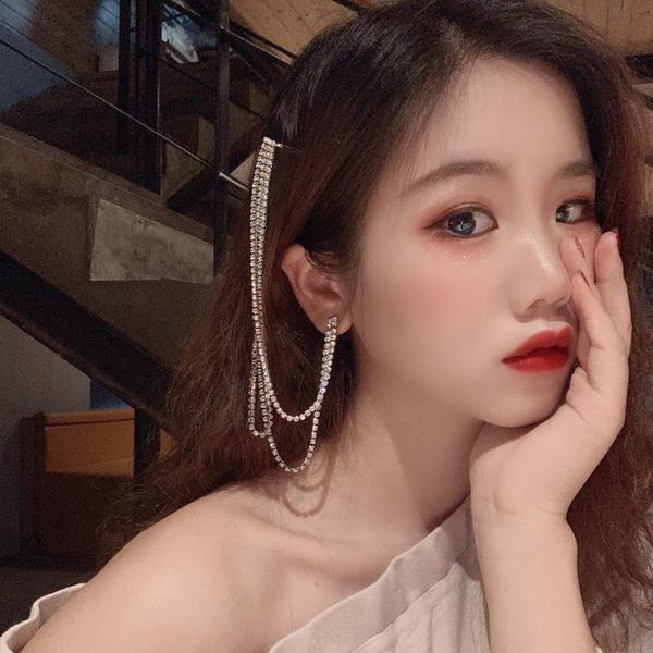 hoop & huggie internet influencer long tassel hairpin earrings one-piece style cool beautiful shining rhinestone bobby pin ear rings, Golden;silver
hoop & huggie internet influencer long tassel hairpin earrings one-piece style cool beautiful shining rhinestone bobby pin ear rings, Golden;silver