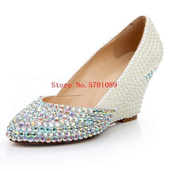 dress shoes european american wedge heels fashion rhinestones pearls crystal studs bride wedding pumps 65mm, Black
dress shoes european american wedge heels fashion rhinestones pearls crystal studs bride wedding pumps 65mm, Black