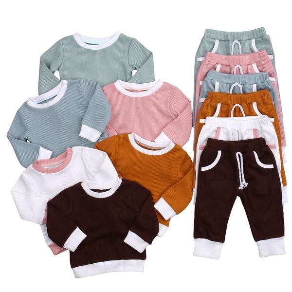 2pcs fashion baby girls boys clothes set ribbed cotton casual homewear long sleeve +pants toddler infant outfit sleepwear, White
2pcs fashion baby girls boys clothes set ribbed cotton casual homewear long sleeve +pants toddler infant outfit sleepwear, White