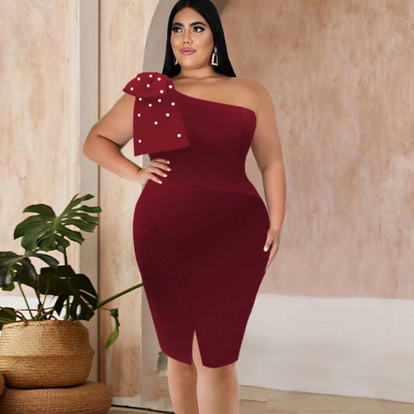 one shoulder evening party dresses plus size women bodycon slit beaded patchwork knee length dress for ladies dropshipping, Black
one shoulder evening party dresses plus size women bodycon slit beaded patchwork knee length dress for ladies dropshipping, Black