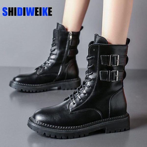boots women double buckle genuine leather black platform ankle female shoes thick heels motorcycle snow
boots women double buckle genuine leather black platform ankle female shoes thick heels motorcycle snow