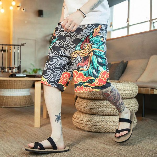 men's shorts neploha dragon printed 2021 man chinese style pants casual oversize male vintage clothing, White;black
men's shorts neploha dragon printed 2021 man chinese style pants casual oversize male vintage clothing, White;black