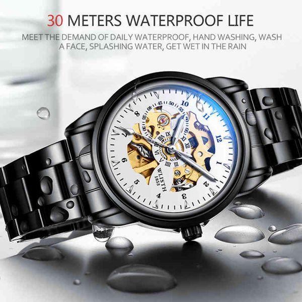 business wlisth 2021 men trendy automatic mechanical watches fashion hollow out number diamond dial lighting-turning waterproof, Slivery;brown
business wlisth 2021 men trendy automatic mechanical watches fashion hollow out number diamond dial lighting-turning waterproof, Slivery;brown