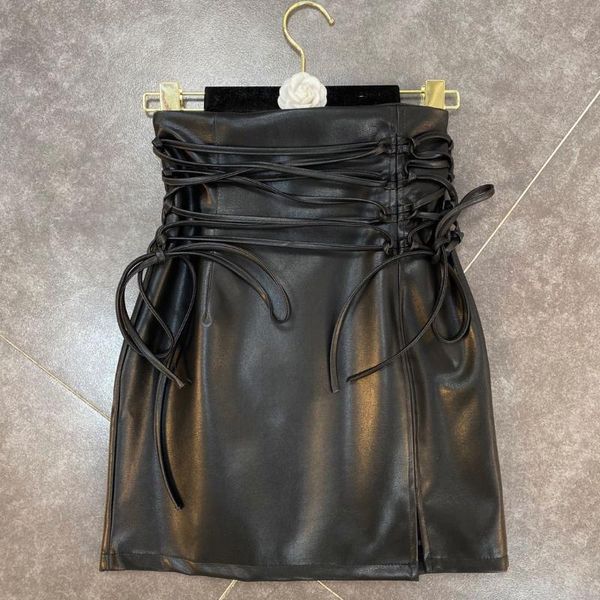 skirts zcsmll black tie rope braided waist temperament small woman european and american street pu hip skirt 2021 spring
skirts zcsmll black tie rope braided waist temperament small woman european and american street pu hip skirt 2021 spring
