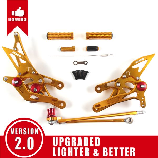 arashi ( version 2.0 ) adjustable rearsets footrests footpegs foot peg motorcycle for honda cbr1000rr 2004 - 2007 / cbr600rr 2003 - 2006
arashi ( version 2.0 ) adjustable rearsets footrests footpegs foot peg motorcycle for honda cbr1000rr 2004 - 2007 / cbr600rr 2003 - 2006