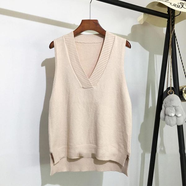 women's sweaters v neck knitted sweater fashion autumn winter loose waistcoat wild sleeveless harajuku vest warm pullover 3w, White;black
women's sweaters v neck knitted sweater fashion autumn winter loose waistcoat wild sleeveless harajuku vest warm pullover 3w, White;black