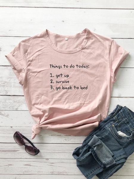 women's t-shirt things to do today cute funny women 100% cotton casual street style grunge camisetas fashion quote tee tshirt, White
women's t-shirt things to do today cute funny women 100% cotton casual street style grunge camisetas fashion quote tee tshirt, White