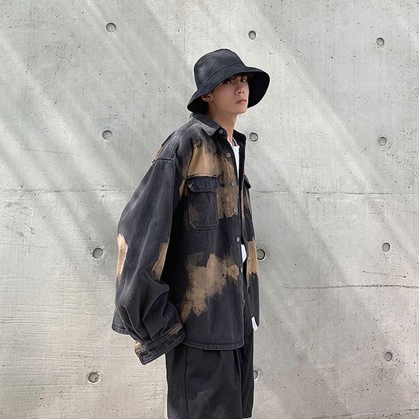 tie dyed denim loose casual jacket men's wear in korean fashion college wind ruffian handsome clothes, Black;brown
tie dyed denim loose casual jacket men's wear in korean fashion college wind ruffian handsome clothes, Black;brown