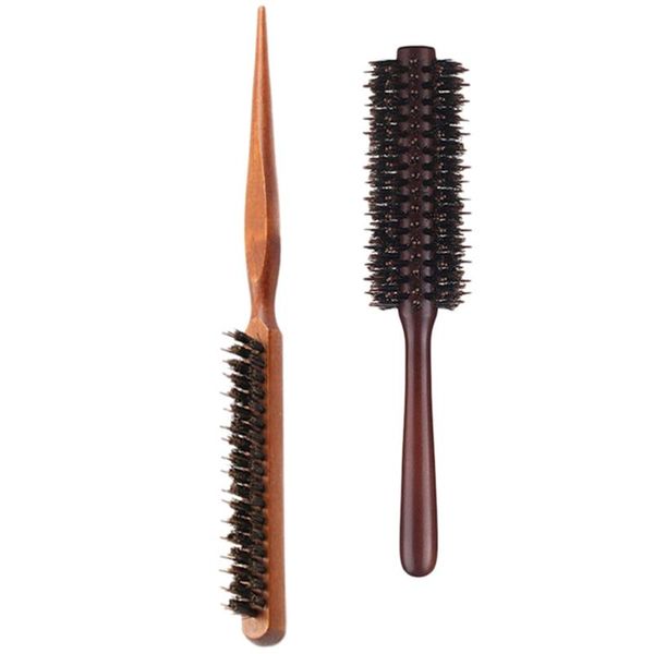 hair brushes professional salon back wood slim line comb hairbrush with natural bristles brush round curling combs, Silver
hair brushes professional salon back wood slim line comb hairbrush with natural bristles brush round curling combs, Silver