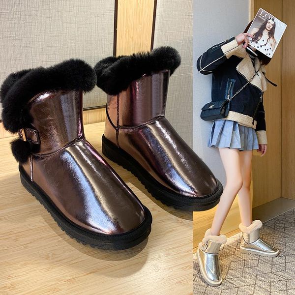 boots zapatos de mujer cotton 2021 women's classic cowhide plush inner snow warm shoes, Black
boots zapatos de mujer cotton 2021 women's classic cowhide plush inner snow warm shoes, Black