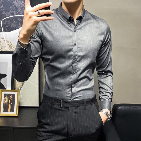 simples new coreano slido manga longa camisas dos homens vestido streetwear moda fino ajuste escritrio blusa venda qu 8vgl, Black;brown
simples new coreano slido manga longa camisas dos homens vestido streetwear moda fino ajuste escritrio blusa venda qu 8vgl, Black;brown