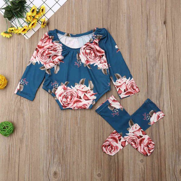 pudcoco newborn baby girl clothes flower print long sleeve romper jumpsuit leg warmer outfits baby girl cotton clothes g220223, Blue
pudcoco newborn baby girl clothes flower print long sleeve romper jumpsuit leg warmer outfits baby girl cotton clothes g220223, Blue