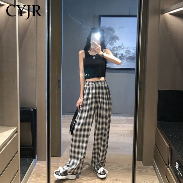cyjr vintage plaid elastic waistband women's high waist size plus baggy pants female korean casual leg qk0u, Black;white
cyjr vintage plaid elastic waistband women's high waist size plus baggy pants female korean casual leg qk0u, Black;white