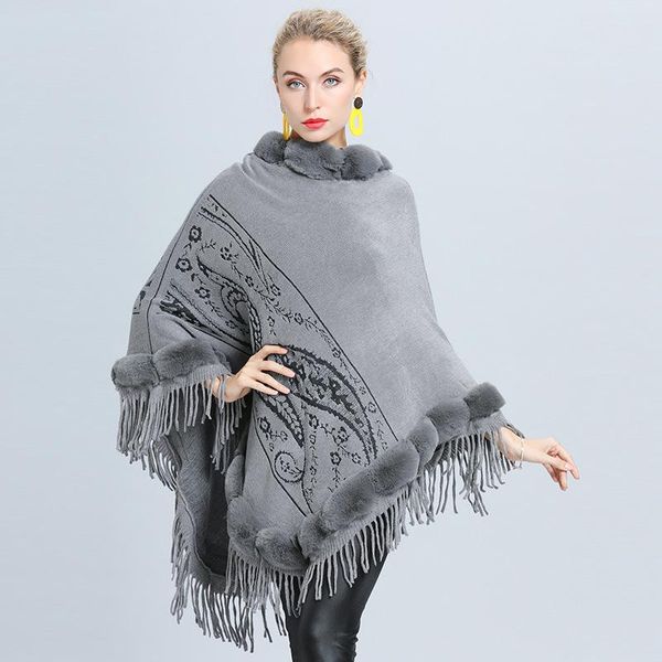 scarves arrival fashion winter women's knit comfortable shawl warm thick soft loose fur collar vintage elegant holiday print poncho, Blue;gray
scarves arrival fashion winter women's knit comfortable shawl warm thick soft loose fur collar vintage elegant holiday print poncho, Blue;gray