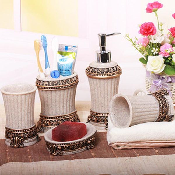 bath accessory set european retro bathroom accessories 5pcs/set a family of four toothbrush holder resin wash cup korean mouthwash kit
bath accessory set european retro bathroom accessories 5pcs/set a family of four toothbrush holder resin wash cup korean mouthwash kit
