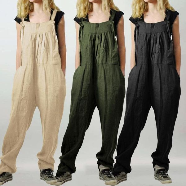 women's jumpsuits & rompers fashion women 2021 celmia plus size overalls strappy casual solid vintage harem pants loose playsuits s-5xl, Black;white
women's jumpsuits & rompers fashion women 2021 celmia plus size overalls strappy casual solid vintage harem pants loose playsuits s-5xl, Black;white