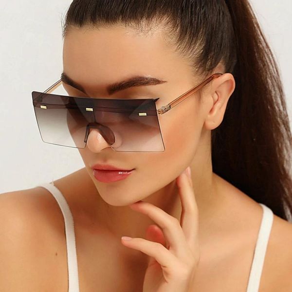 sunglasses denisa oversized square women men big rimless 2021 fashion brand designer glasses gradient shadesg6932, White;black
sunglasses denisa oversized square women men big rimless 2021 fashion brand designer glasses gradient shadesg6932, White;black