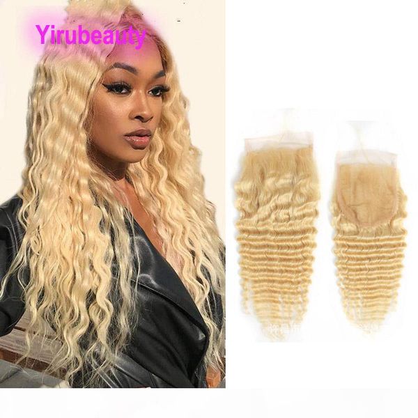 613# deep wave 4*4 lace closure brazilian human hair 4 by 4 closure blonde color deep curly middle three part, Black;brown
613# deep wave 4*4 lace closure brazilian human hair 4 by 4 closure blonde color deep curly middle three part, Black;brown