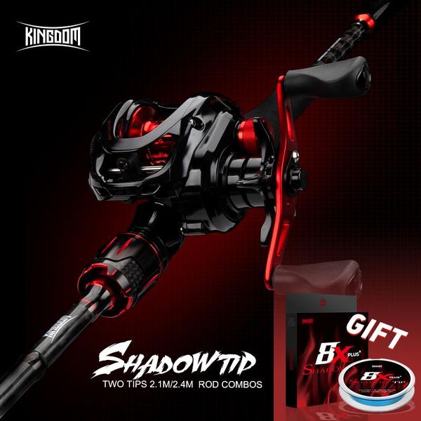 kingdom shadow-tip baitcasting rod combo fishing rods new 2.1m 2.4m two tip 2 section carbon fiber rod bait casting reel set
kingdom shadow-tip baitcasting rod combo fishing rods new 2.1m 2.4m two tip 2 section carbon fiber rod bait casting reel set
