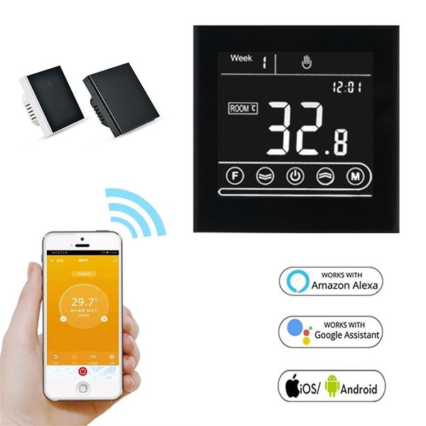 smart home control tuya wifi thermostat, electric floor heating water/gas boiler temperature remote controller for google home, alexa
smart home control tuya wifi thermostat, electric floor heating water/gas boiler temperature remote controller for google home, alexa