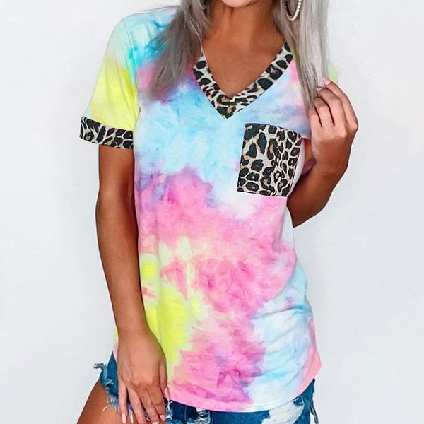 2021 women tshirt pocket summer casual rainbow gradient leopard print short sleeve t-shirt female street shirt plus size 3xl, White
2021 women tshirt pocket summer casual rainbow gradient leopard print short sleeve t-shirt female street shirt plus size 3xl, White