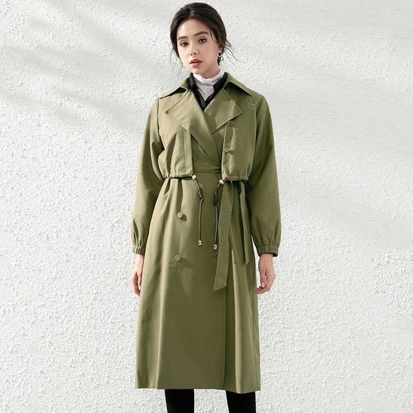 women's trench coats two piece detachable vest windbreaker female 2021 spring autumn vintage women belt long trenchs coat for, Tan;black
women's trench coats two piece detachable vest windbreaker female 2021 spring autumn vintage women belt long trenchs coat for, Tan;black